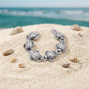 กำไลข้อมือเงินแท้ 925 ลายเต่าทะเลน่ารัก - ดีไซน์สัตว์ทะเล - Product Image 2