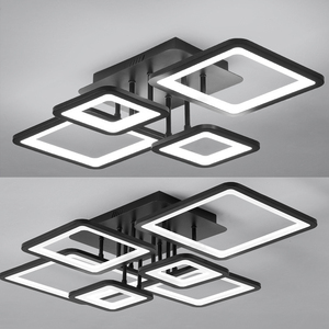 Thiết kế hiện đại Acrylic bề mặt gắn ceil chiếu sáng vuông đen Dimmable <span class=keywords><strong>LED</strong></span> celling đèn - Product Image 6