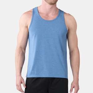 เสื้อกล้ามผู้ชายโลโก้แบบกำหนดเอง คอกลม ไร้แขน ระบายอากาศได้ดี ซับเหงื่อ เหมาะสำหรับออกกำลังกายและฝึกซ้อม - Product Image 2