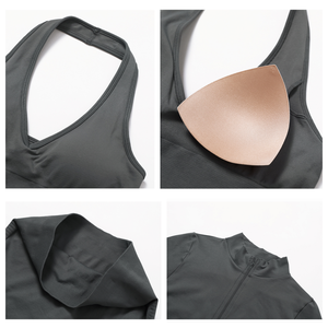 Set Yoga da Donna di Alta Qualità Personalizzato, 3 Pezzi, Abbigliamento Fitness, Completo Yoga con Pantaloni, Vestito, Abbigliamento, <span class=keywords><strong>Tuta</strong></span> SQ7725 - Product Image 4