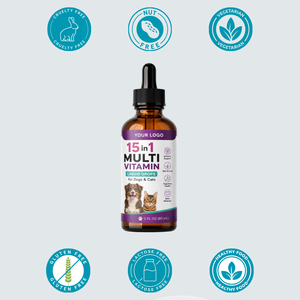 OEM/ODM Gotas Multivitamínicas 15 en 1 para Perros y Gatos, Suplemento Nutricional Complejo ABCD para Mascotas - Product Image 4