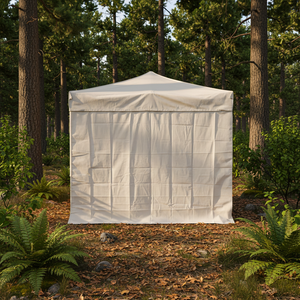 Paroi latérale de tente en PVC blanc 3x3m - Abri de camping extérieur personnalisable, imperméable et coupe-vent <span class=keywords><strong>pour</strong></span> stand de marché, <span class=keywords><strong>barbecue</strong></span>, fête - Product Image 3