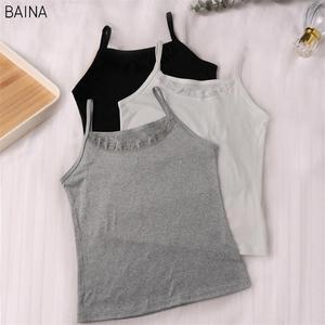 Camisola Nueva 100% Algodón para Mujer, Camiseta sin Mangas de Color Sólido, Informal - Product Image 3