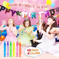 Jouets promotionnels en vrac pour fêtes, lot de 48, 6 couleurs, assortiment de mini-bâtonnets à bulles étoiles pour enfants