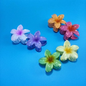 Nueva pinza para el cabello con diseño de frangipani en colores dulces, pinza para el cabello con diseño de flor de bauhinia, pinza para el cabello con diseño de pico de pato, elegante accesorio para el cabello con diseño de tiburón - Product Image 4