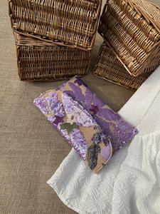 Handgemaakte Geweven Schouderjute Shinning Glitter Clutch Tas Met Lovertjes Geborduurde Clutch Tas - Product Image 2