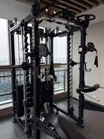 TT FLEX Premium Machine Smith 3-en-1 réglable - Équipement de musculation pour usage domestique avec structure en acier et pile de poids de 70-120 kg