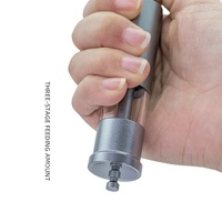 Distributeur de nourriture manuel en alliage d'aluminium pour poissons rouges, betta et carpes - Accessoire d'aquarium de type presse