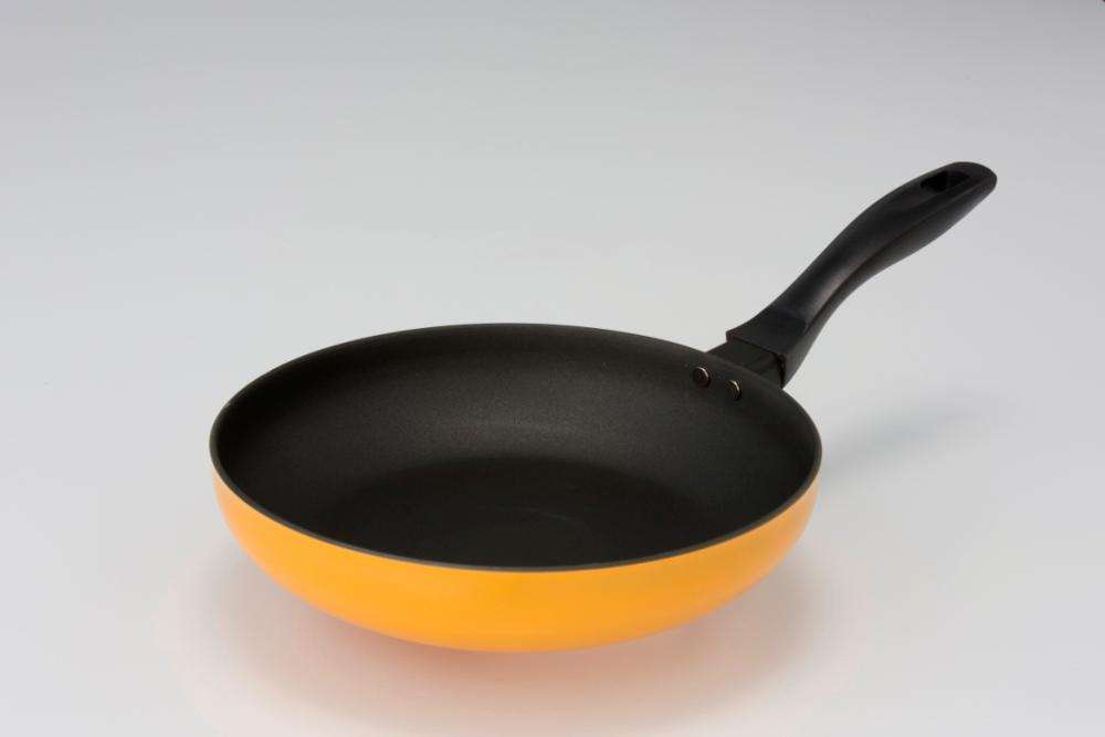 Aluminum fluoride frying pan outer side Yamabuki web