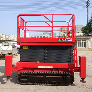 Plataforma Elevadora de Tijera Todoterreno de 320 kg y 500 kg con Nivelación de un Solo Toque - Product Image 5