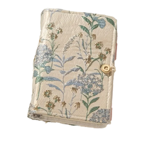Cuaderno Térmico de Tapa Dura Bordado a Mano con Hojas Sueltas, Papel Blanco Desmontable, Diseño Floral, A5 A6, Planificador Recargable, Diario