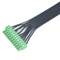 Câble de raccordement à bornier enfichable 3,81 mm, faisceau de câbles à connecteur à vis 10/12 broches vert pour automatisation PLC, personnalisable OEM