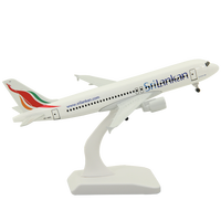 Tir réel 1/200 Détails élevés Srilankan Compagnie Artisanat avec roue 20cm A320 modèle avion artisanat