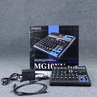 Console de mixage audio professionnelle 10 canaux M10XU en acier inoxydable avec alimentation fantôme 48V intégrée, effets intégrés et égaliseur complet