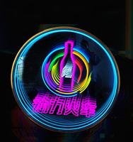 Letrero de Neón Personalizado con Espejo Infinito 3D, Luz LED RGB Circular con Efecto de Profundidad en Capas para Decoración de Cafés, Bares y Espacios Creativos