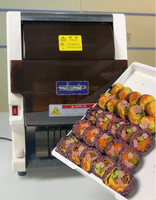 Machine entièrement automatique de formage et de découpe de sushis, machine à faire des sushis ronds et carrés au saumon, machine à découper les makis pour restaurant de sushis