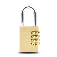Cadenas à combinaison réinitialisable XMM-8045 à 4 chiffres en laiton, robuste, pour casier de gym, bagages et armoire de sécurité