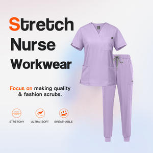 Pantalon de jogging chirurgical unisexe à col haut en V 3 poches Logo personnalisé disponible couleurs citron-Commande en gros directe d'usine - Product Image 3