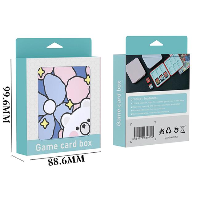 For Nintendo Switch Magnetic Silicone Card Box 12 Pieces of NS Game Card Storage Box Peripheral Accessories Card Box