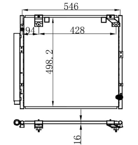 Pièce de rechange pour condenseur de climatiseur OEM 8846060460 neuve pour TOYOTA LAND CRUISER, garantie de 12 mois - Product Image 2