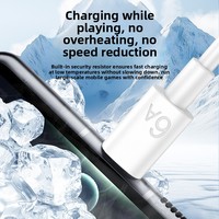 Kabel USB a ke Type C 6A Super Fast Charging untuk Samsung Xiaomi Android iPhone Ponsel Grosir Transfer Data Kecepatan Tinggi