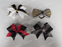 Vente en gros de nœuds pour les pom-pom girls personnalisés avec votre propre logo, design gratuit, nœuds colorés et brillants