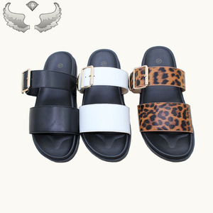 Sandales et pantoufles décontractées pour femmes, imprimé léopard, de haute qualité, confortables, pour l'extérieur, vente en gros - Product Image 1