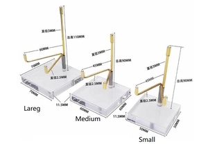 Acrylic đứng chủ với kim loại có thể điều chỉnh cánh tay Hiển thị đứng đá quý hiển thị giá vẽ đứng cho hóa thạch - Product Image 3