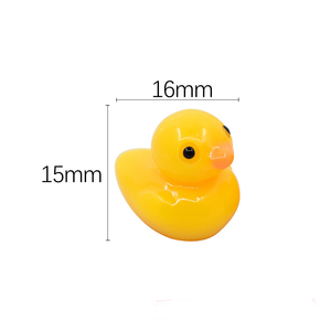 30 piezas Mini pato amarillo animales Flatback resina encantos para DIY Craft Slime móvil caso llavero Decoración - Product Image 6