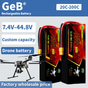แบตเตอรี่โดรนสำหรับการเกษตร FPV 7.4V 11.1V 14.8V 22.2V 44.4V 3S 4S 6S แบตเตอรี่กึ่งแข็ง25C-200C 40Ah 1.3Ah - Product Image 2