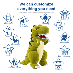 Juguete de Peluche de Dinosaurio Personalizado, Almohada de Peluche de Dragón Suave, Juguete de Peluche de Dinosaurio Feroz, Juguetes Suaves y Lindos - Product Image 2