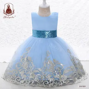 Платье Yoliyolei для маленьких девочек, элегантное платье для девочек на день рождения с цветами для свадьбы