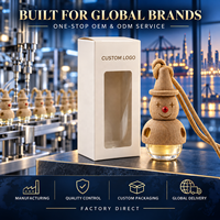Diffuseur de parfum liquide personnalisé pour voiture avec bouchon en bois sculpté, concentration de parfum à 60%, rechargeable, OEM ODM, à suspendre, pour bureau