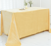 Nappe rectangulaire de maison de ferme de campagne française vintage, nappe de cuisine en velours glacé pour fête et mariage