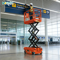 AC-Antrieb Mini Elektrische Scherenhebebühne 3m 3,9m 4,6m Kleine Selbstfahrende Arbeitsbühne mit Schnellladungssystem CE ISO