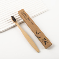 Brosse à dents en bambou écologique biodégradable en poils de sanglier naturels