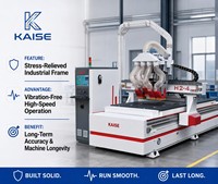 Routeur CNC H2-4 pour la découpe du bois avec broche ATC et moteur, table de 1300x5300mm pour la fabrication d'armoires et de meubles