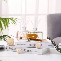 Bouteille Vide en Verre Transparent pour Diffuseur à Bâtonnets de Parfum d'Ambiance et d'Aromathérapie 100 ml, 200 ml, 330 ml, avec Bouchon