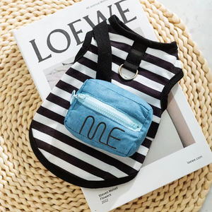 Vestiti per animali domestici di nuovo arrivo vestiti per <span class=keywords><strong>cani</strong></span> a righe con borsa a tracolla Outdoor - Product Image 2