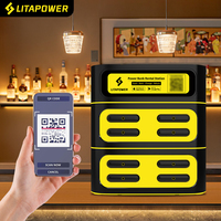 Banco de energía para teléfono celular Kiosk Apilable 4 8 Slot Estación de carga rápida para teléfono Máquina de código QR (Exculdes Power Banks)