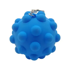 שחרור לחץ 3D לקשקש חושי כדור נגד לחץ כדור בועת סיליקון לסחוט כדור צעצוע עם Keychain