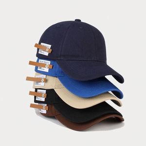 Gorras de Béisbol Retro con Etiqueta de Cuero Estilo Inglés para Hombre y Mujer, Gorra Deportiva Casual con Visera Curva y Parte Superior Suave para el Sol - Product Image 1