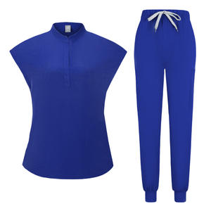 Uniformes de hospital transpirables, uniformes médicos informales para mujeres, bordado personalizado, conjuntos de uniformes de Enfermería de manga corta - Product Image 1