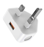 Chargeurs et adaptateurs USB 5W avec prise UK, noir et blanc, vente en gros d'usine, chargeur mobile