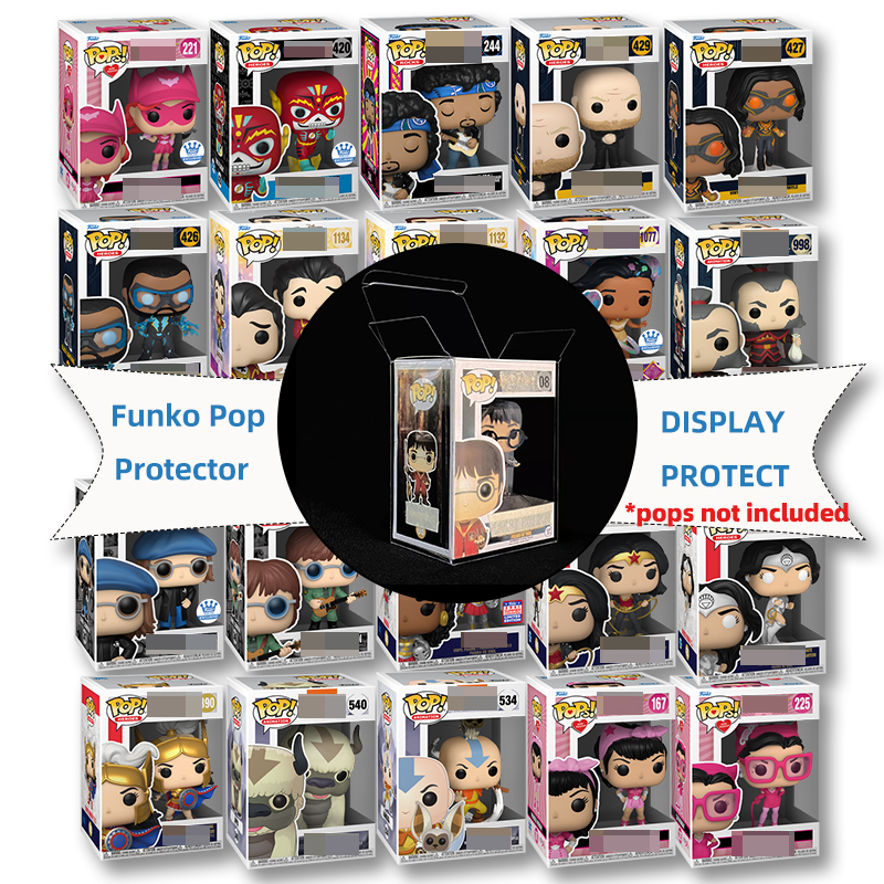 Wholesale Pvc Plastic Transparent Protector Hard Vinyl Packaging Small Clear Acetate Box Packing for Funko Pop Gift with Cover