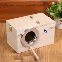 Nid et boîte de reproduction pour perruches, en bois de paulownia et de pin, design vertical, accessoires pour cage à oiseaux d'extérieur, incubateur