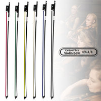 Archets de violon NAOMI en crin de cheval coloré et fibre de carbone pure, tailles 4/4, 3/4, 1/2, 1/4, 1/8, accessoires pour archets de violon