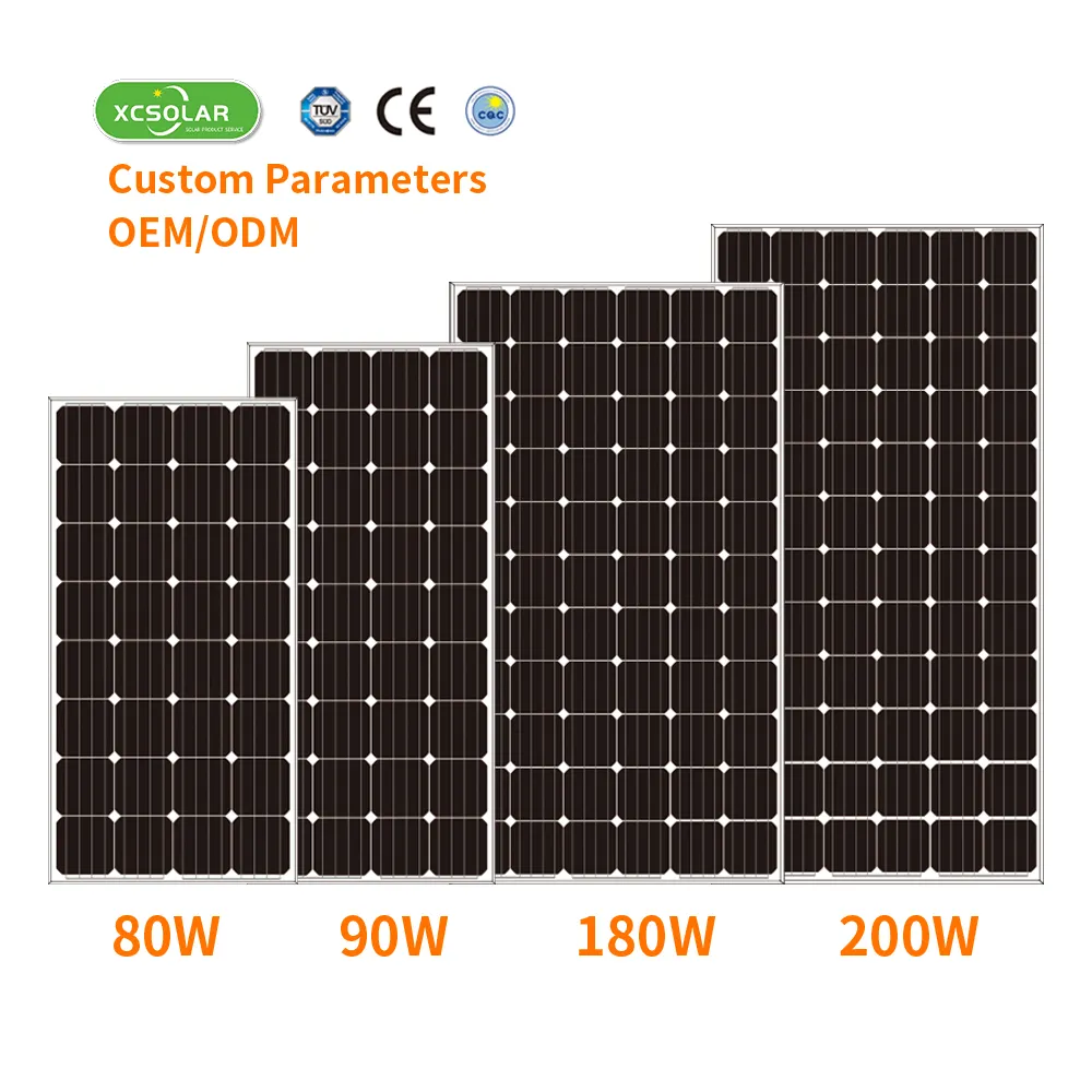 Yüksek kalite OEM PV modülü poli Mono isteğe bağlı Monocrystalline Polycrystalline GÜNEŞ PANELI 100W 200W