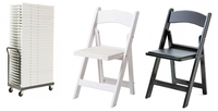 Foshan usine pas cher mobilier d'extérieur pliant en plastique chaise d'hôtel mer chaise à vendre événements résine blanc moderne 3 ans 4 pièces/ctn
