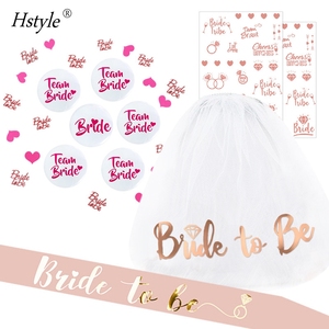 Nuovo stile sposa da fascia e velo addio al nubilato sposa da fascia velo tatuaggi Badge <span class=keywords><strong>Confetti</strong></span> per festa nuziale E3094 - Product Image 1